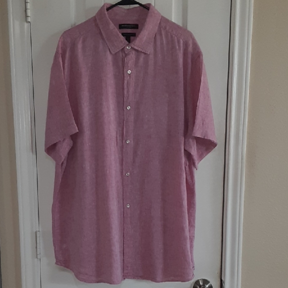Banana Republic Camden 100% Linen Shirt - Miami Pink (XL) - EUC